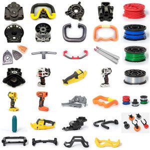 termoplastist survevalatud elektritööriistade komponendid